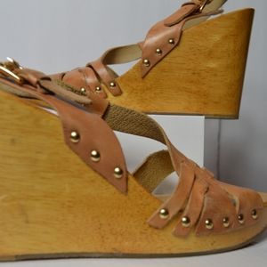 Michael Kors Wooden Platform Sandals
